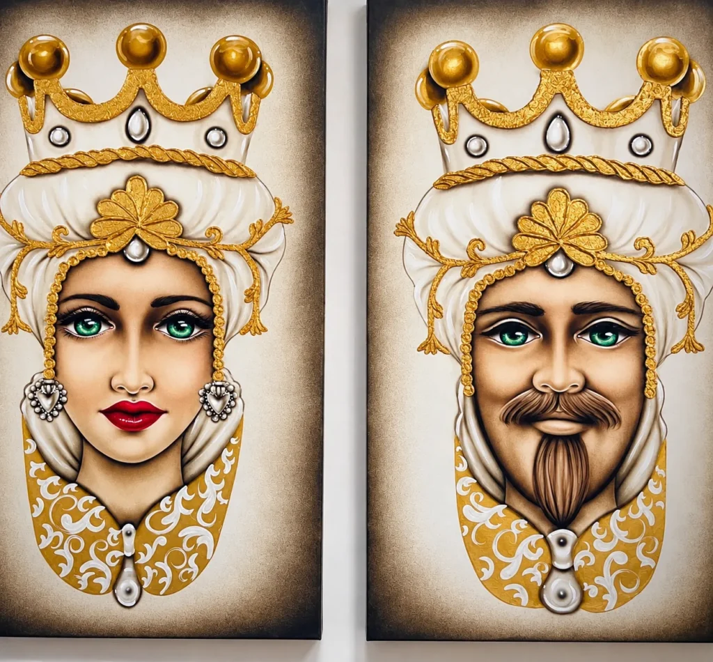 Traditional Sicilian Teste di Moro ceramic heads